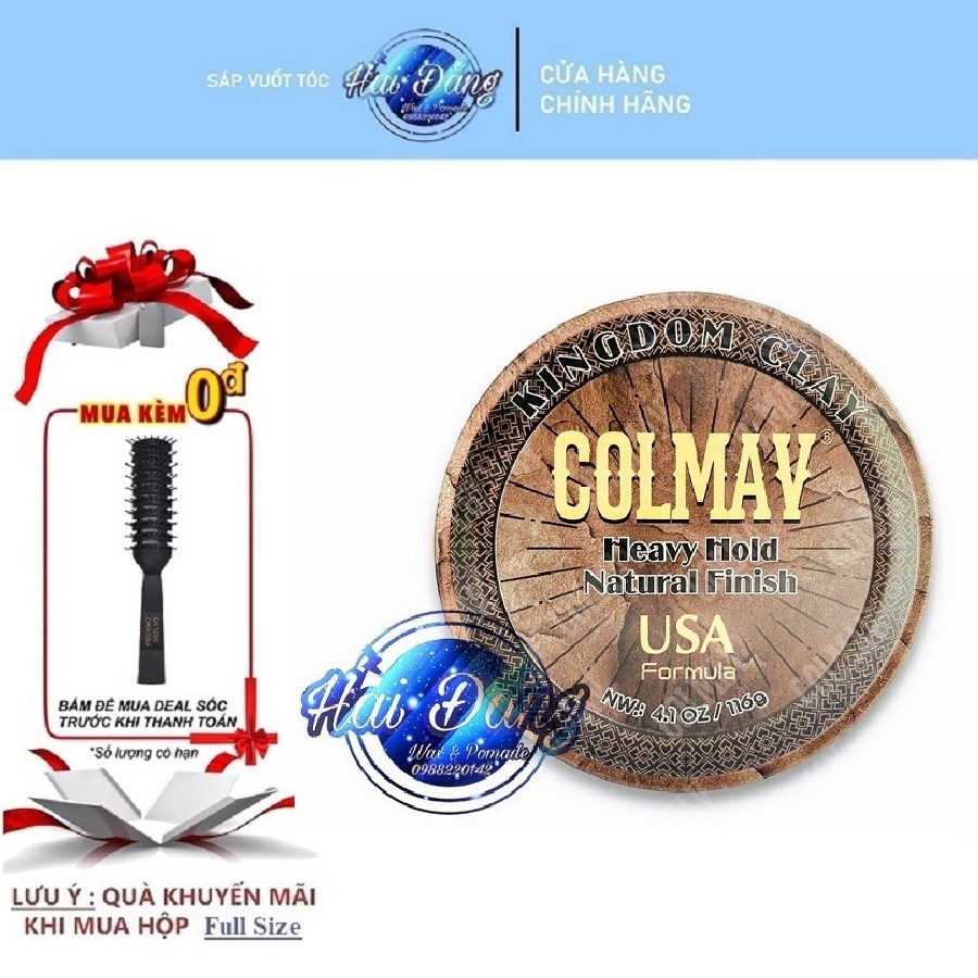 ™♘☼ [CHÍNH HÃNG 100 ] Sáp Vuốt Tóc Colmav Clay Kingdom