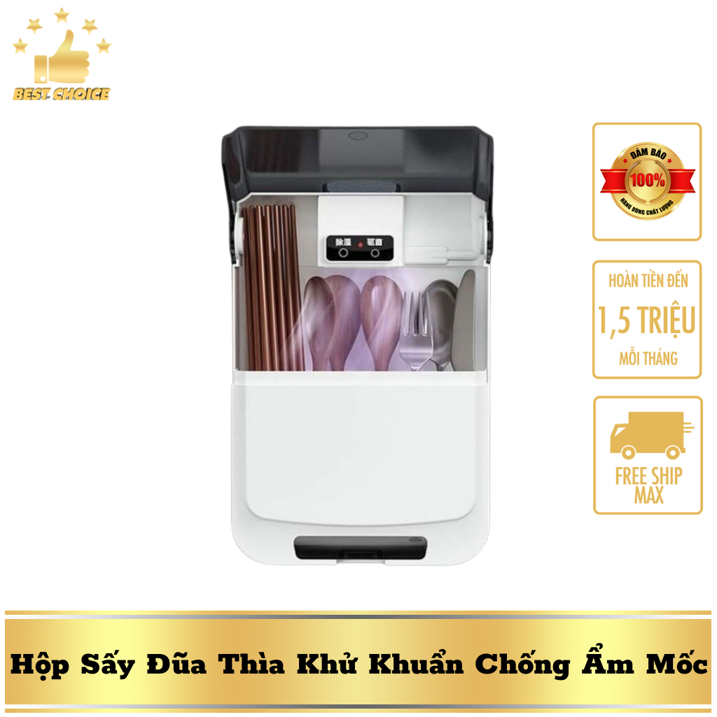 Hộp Sấy Đũa Thìa Tự Động Chống Ẩm Mốc Thiết Kế Nhỏ Gọn Treo Tường Tiết Kiệm Không Gian Nhà Bếp, Máy Sấy Đũa Tự Động Chống Ẩm Mốc Bảo Vệ Sức Khỏe Cho Gia Đình