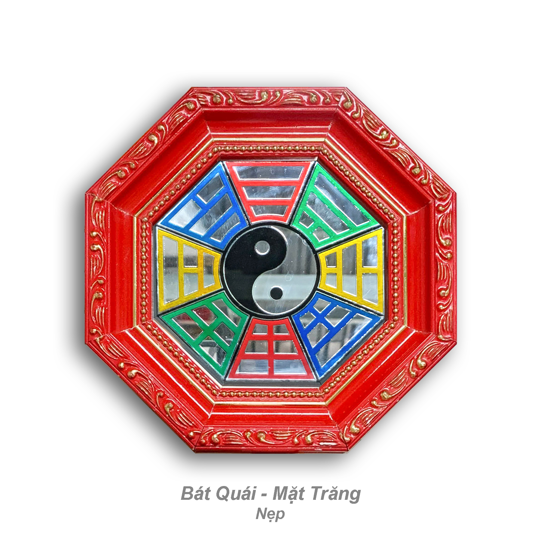 Bát Quái - trấn trạch, treo tường, cải thiện phong thủy xấu - khung nhựa các loại - mẫu mặt trăng, mặt cọp.