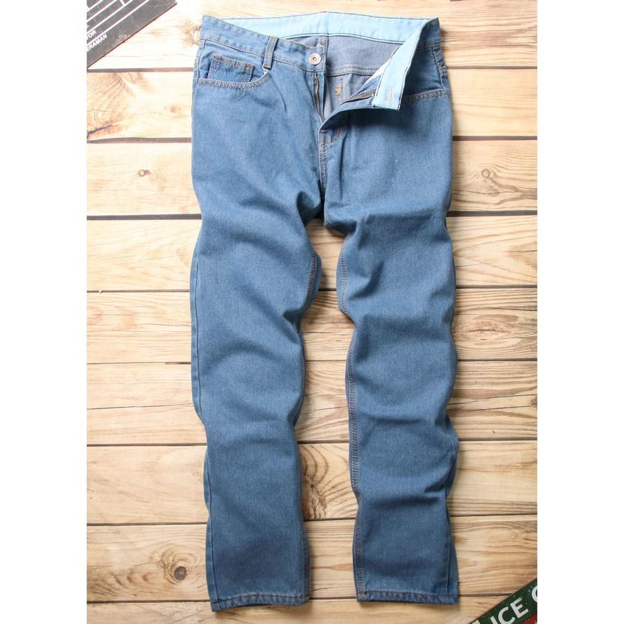 [HCM]Quần jean nam ống suôn xanh nhạt vải đẹp ko co giãn DD62 shop địch địch