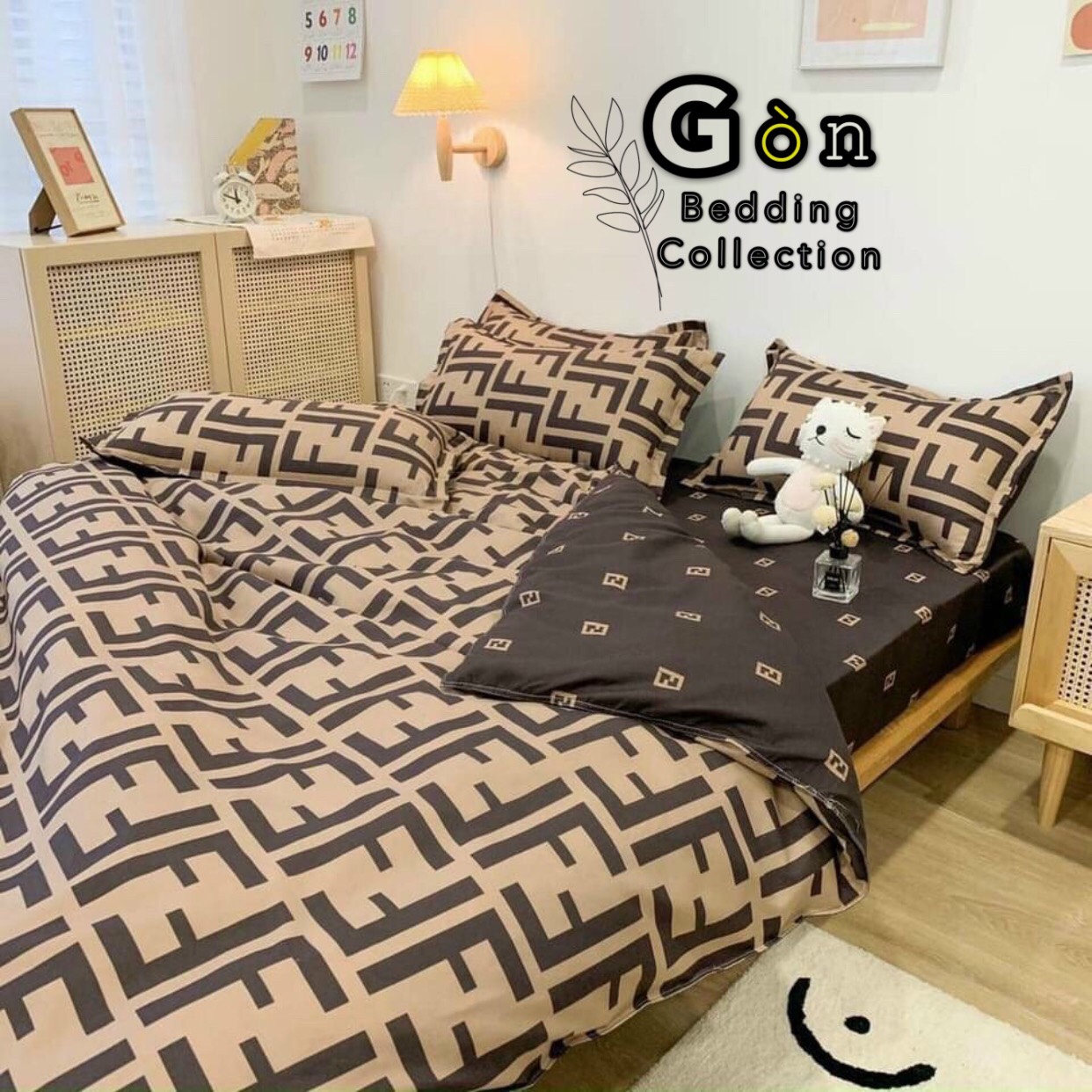 Bộ chăn ga gối cotton poly , chất liệu thoáng mát , kích cỡ đa dạng by. gòn