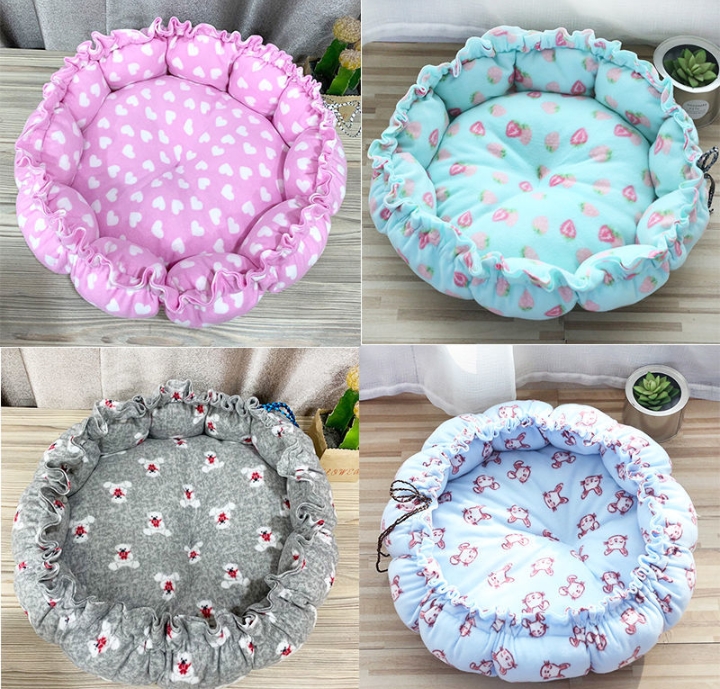 Nệm tròn dây rút êm ái size lớn cho chó mèo