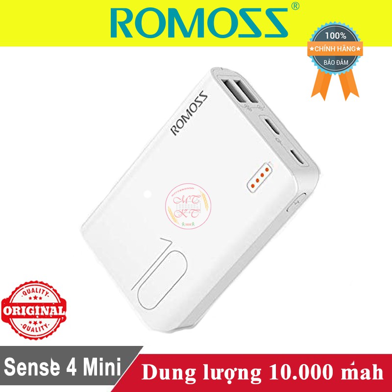 Sạc dự phòng romoss sense 4 mini 10.000mah - pin sạc dự phòng romoss, sản phẩm tốt với chất lượng và độ bền cao, và được cam kết sản phẩm y như hình