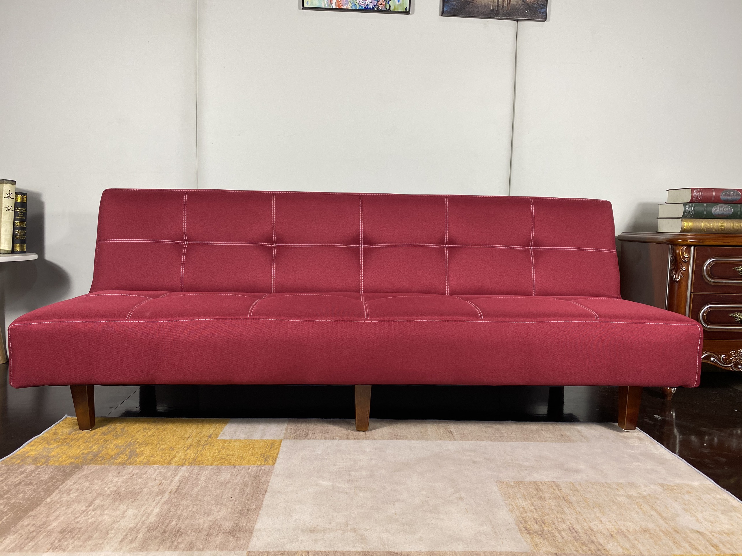 Sofa bed. Ghế giường đa năng. Màu đỏ.