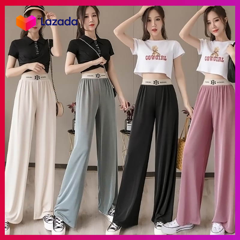 Quần dài culottes ống rộng Be You thun tăm mịn mát lai quần cắt - NHShop