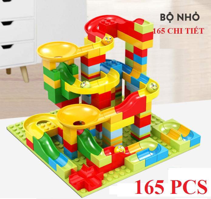 Tháp lăn bi ĐỒ CHƠI PHÁT TRIỂN TRÍ TUỆ gồm nhiều chi tiết đồ chơi lắp ghép trẻ em (165 hoặc 330 chi tiết)