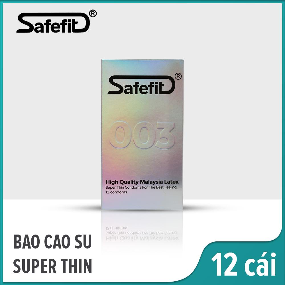 Bao Cao Su SafeFit Siêu Mỏng 003 (hộp 12)