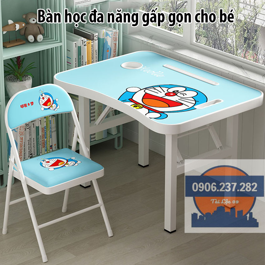 Bộ Bàn Học Gấp Gọn 40x60cm Dành Cho Học Sinh Cấp 1 Nhiều Hình Dễ Thương Bộ Bàn Ghế Ngồi Học Xếp Gọn