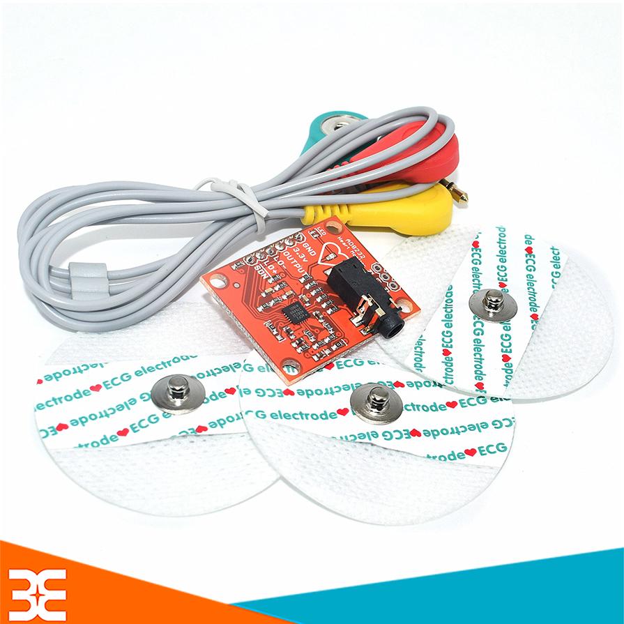 Cảm biến điện tim heart rate monitor kit ad8232 duinofun