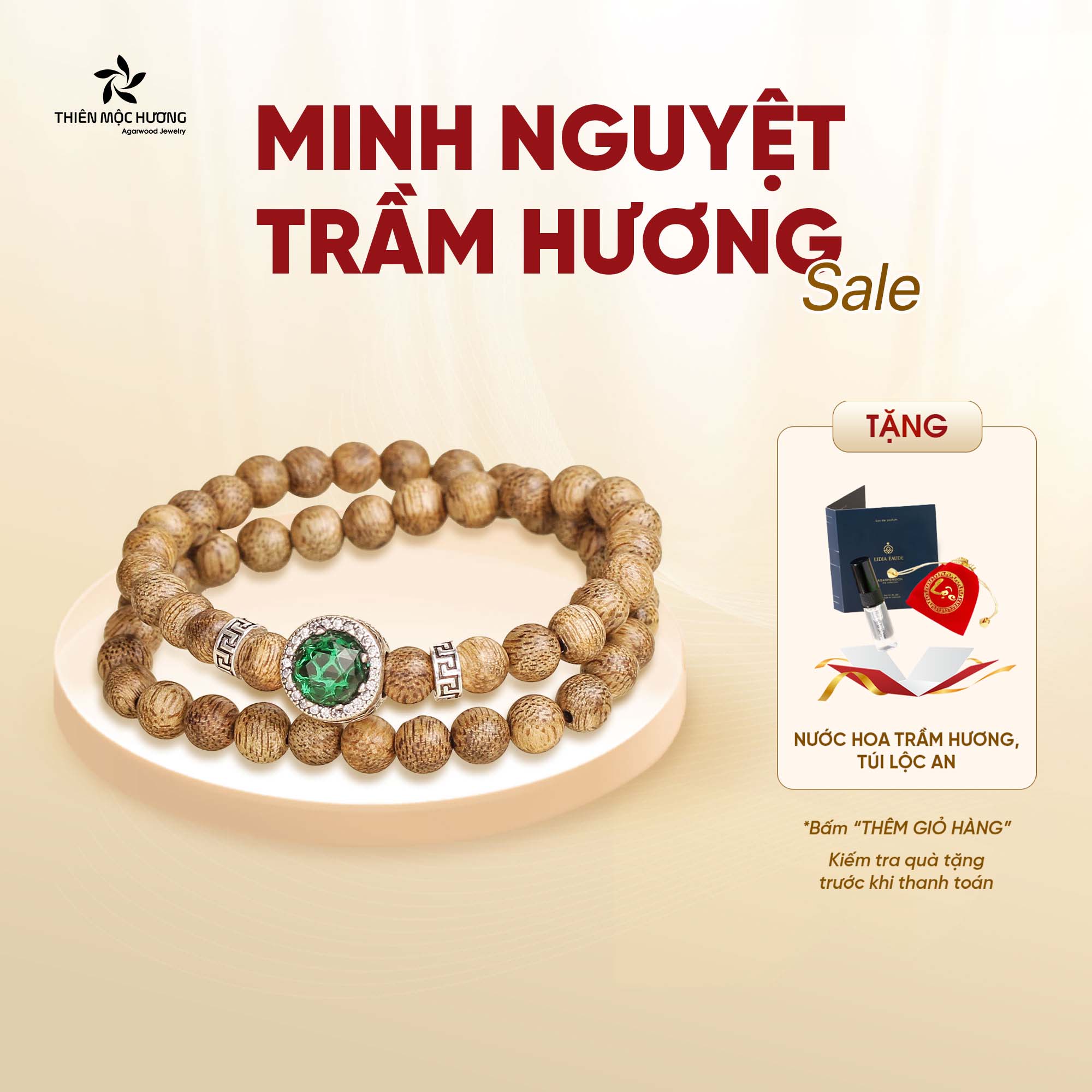 Vòng tay trầm hương tự nhiên, chuỗi hạt Minh Nguyệt đôi Thiên Mộc Hương, trầm tốc Việt Nam - chúc thành công, may mắn, hạnh phúc