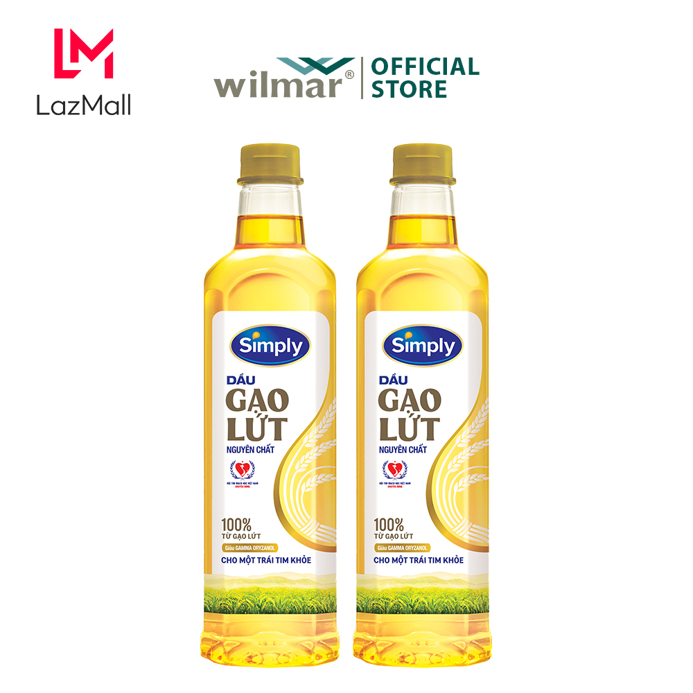 [Combo 2 chai] Dầu gạo lứt Simply 1L