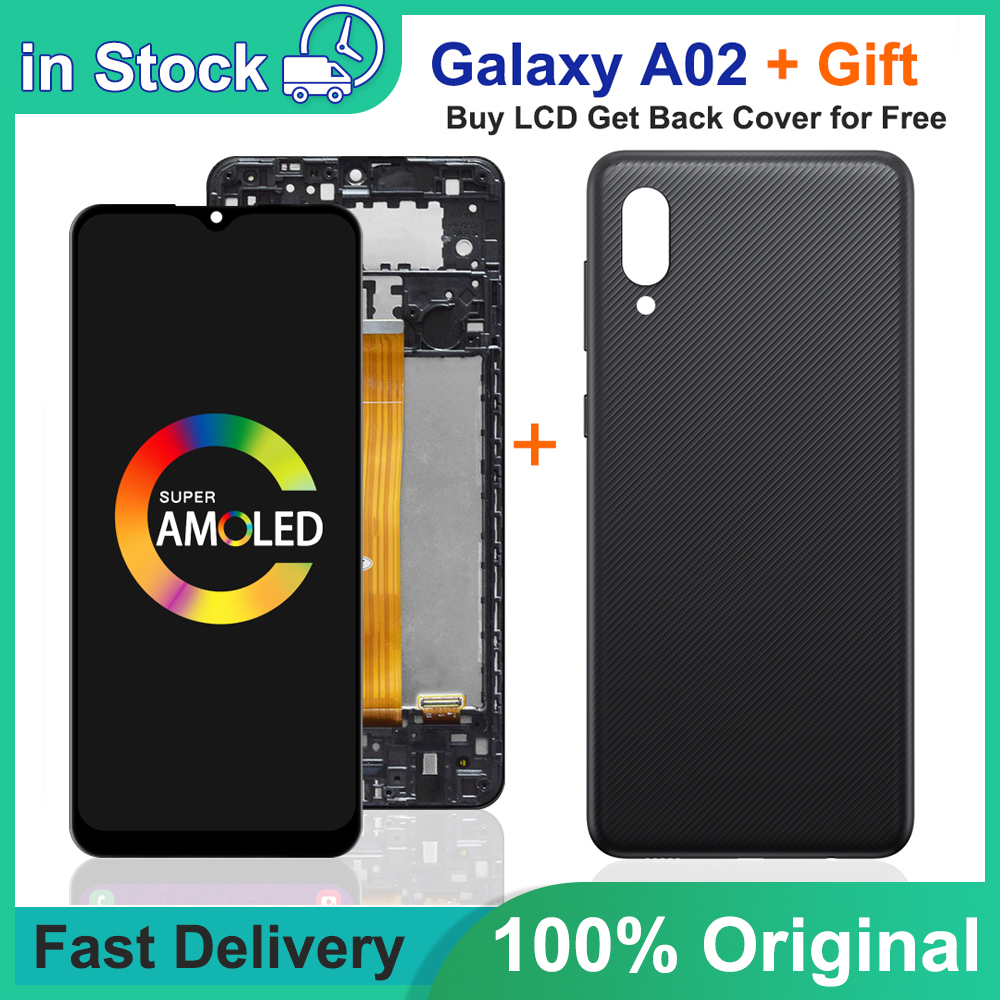 6.5 'Gốc Đối Với Samsung Galaxy A02 SM-A022 A022M LCD Với Khung Hiển Thị Màn Hình Cảm Ứng Digitizer A022FNDS A022G Đối Với Samsung A022