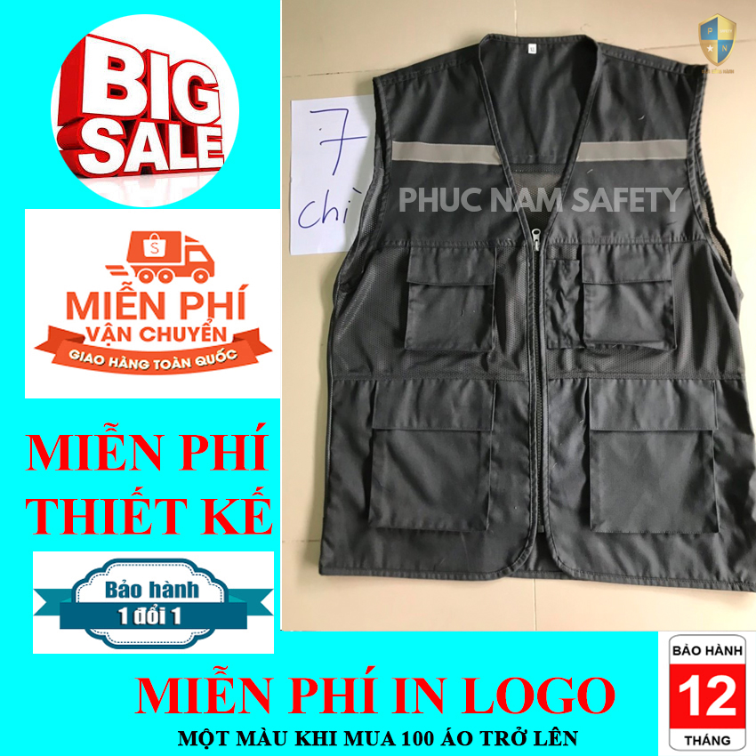 Áo ghi lê phản quang màu chì, đồng phục kỹ sư, đồng phục công ty, bảo hộ lao động Phúc Nam