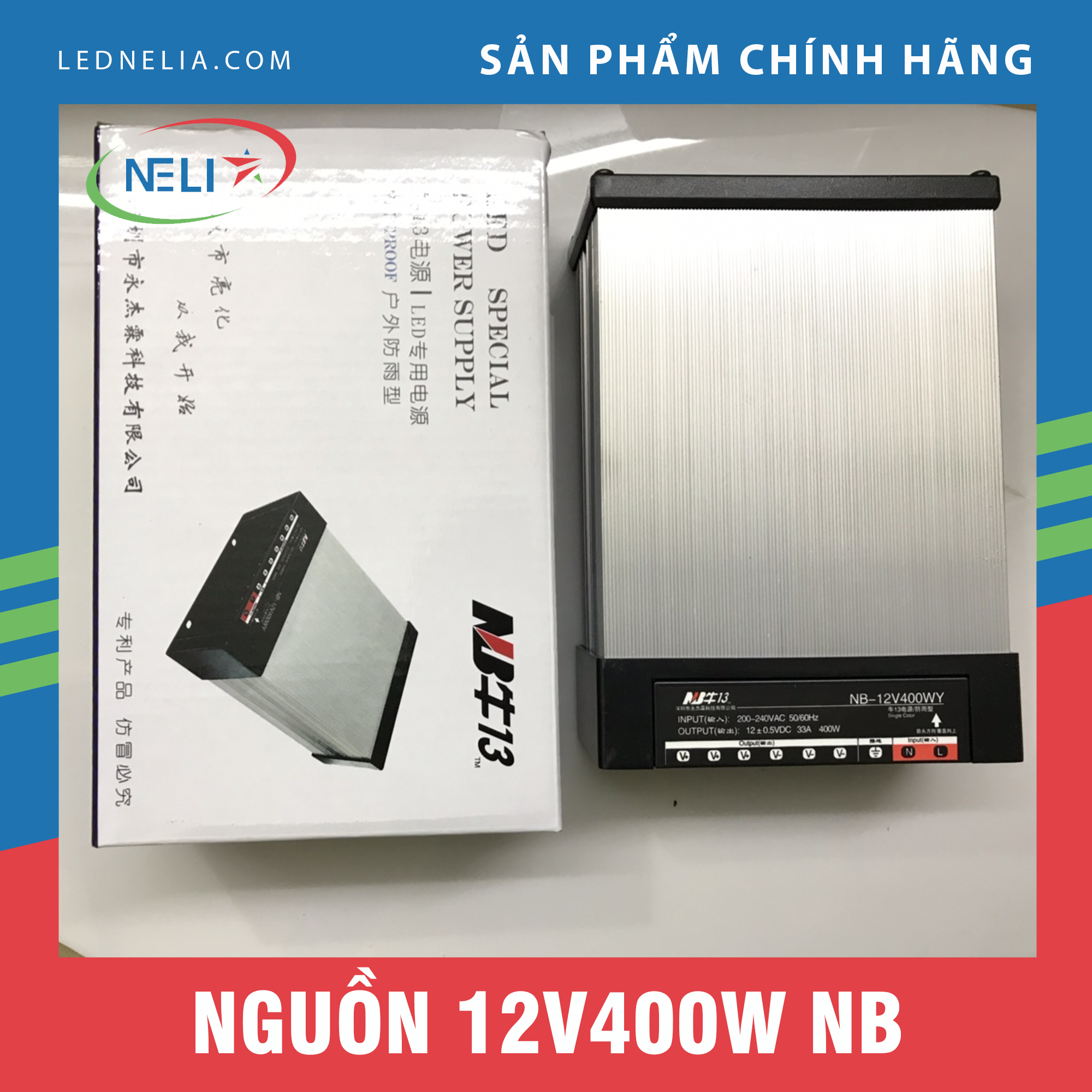Nguồn 12V 33A hãng NB - Nguồn ngoài trời chống nước