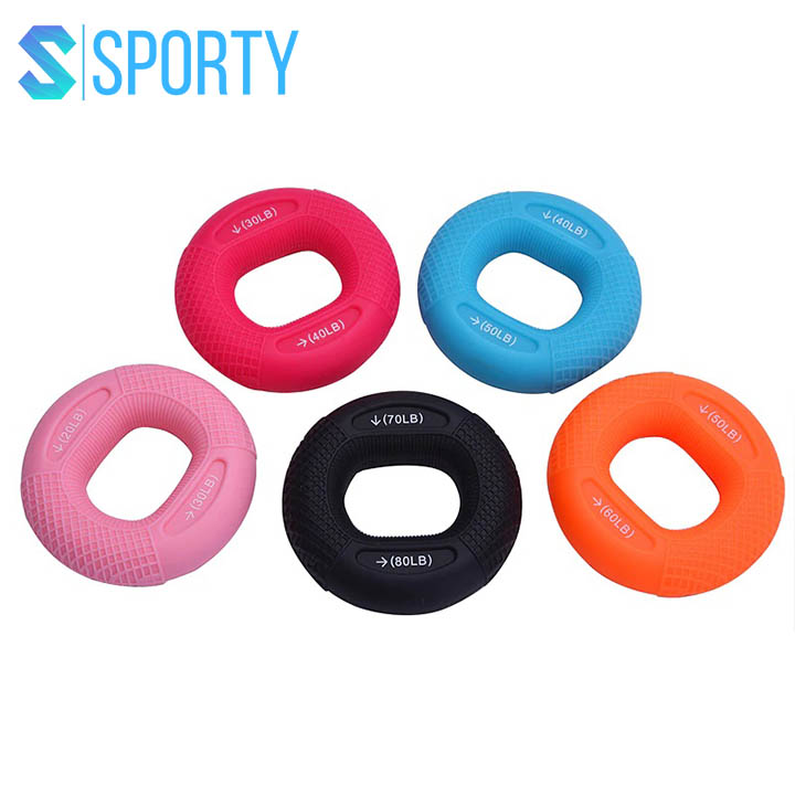 Vòng tròn cao su silicone bóp tập cơ tay 40 Pounds cầm nắm luyện tập sức mạnh ngón tay YGW28 do SPORTY cung cấp