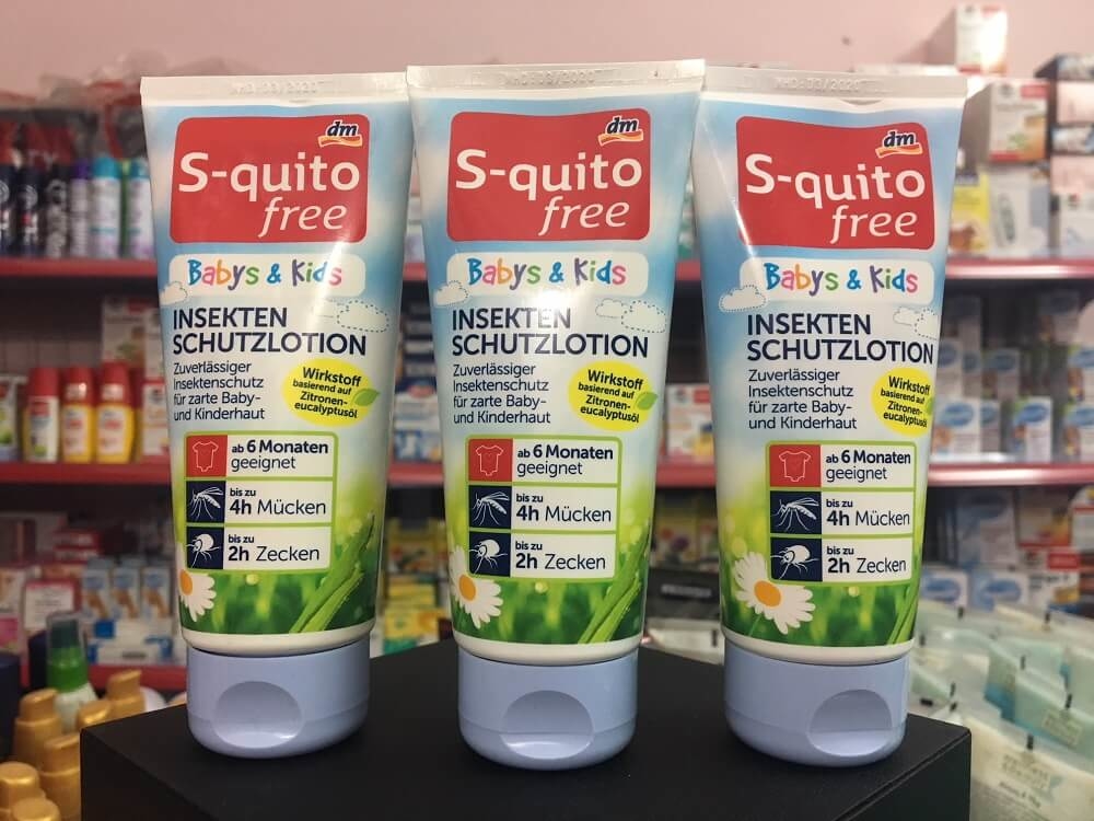 Kem chống muỗi và côn trùng đốt squito free cho trẻ em và trẻ sơ sinh - kem chống muỗi và côn trùng cắn s-quito free cho trẻ sơ sinh và trẻ em, 100 ml - kem chống muỗi và côn trùng đốt squito free cho trẻ em và trẻ sơ sinh của đức