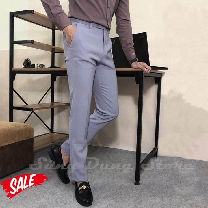 Quần vải tây nam thời trang kiểu dáng ống côn phong cách soái ca hàn quốc