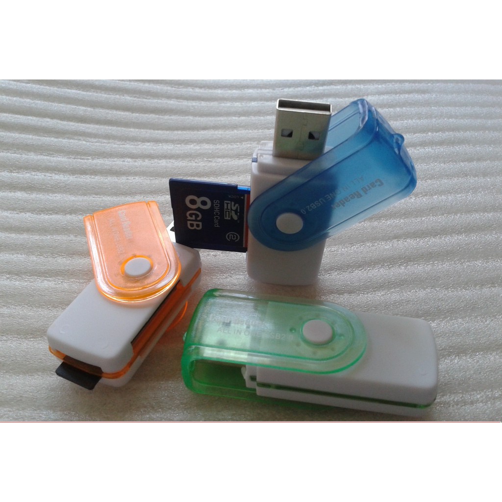 Đầu đọc thẻ nhớ xoay đa năng 4in1