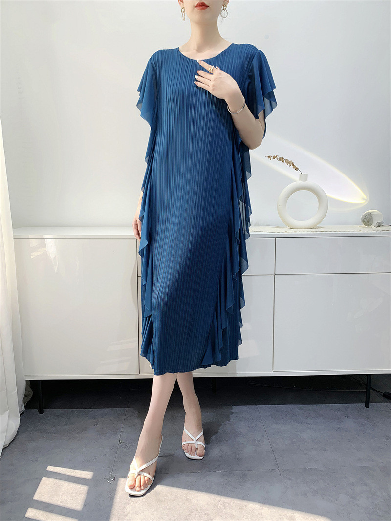 Đầm lò xo suông tôn dáng, Váy midi bút chì thanh lịch, sang trọng freesize. Bầu bí mặc được thoải mái - 55KG.LINH