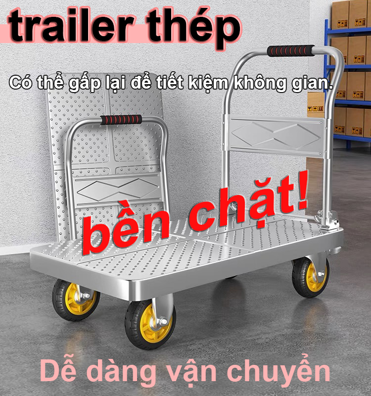 Xe đẩy tấm thép, xe đẩy chở hàng, xe vận chuyển, xe đẩy phẳng gia đình, xe kéo di động, xe đẩy nhỏ gấp, xe đẩy có tài xế