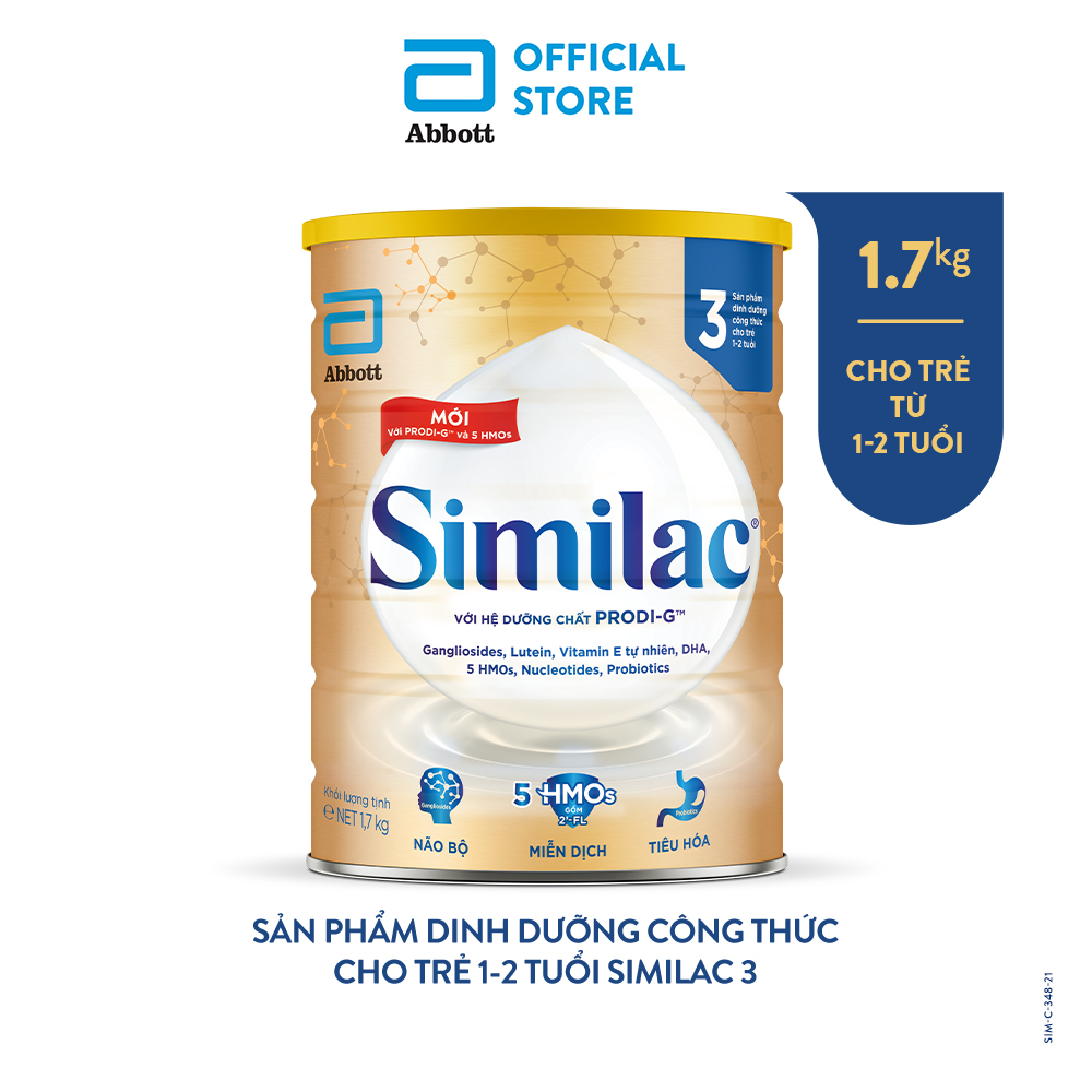 Sữa bột Similac 3 1.7Kg đột phá dinh dưỡng 5G cho trẻ từ 1