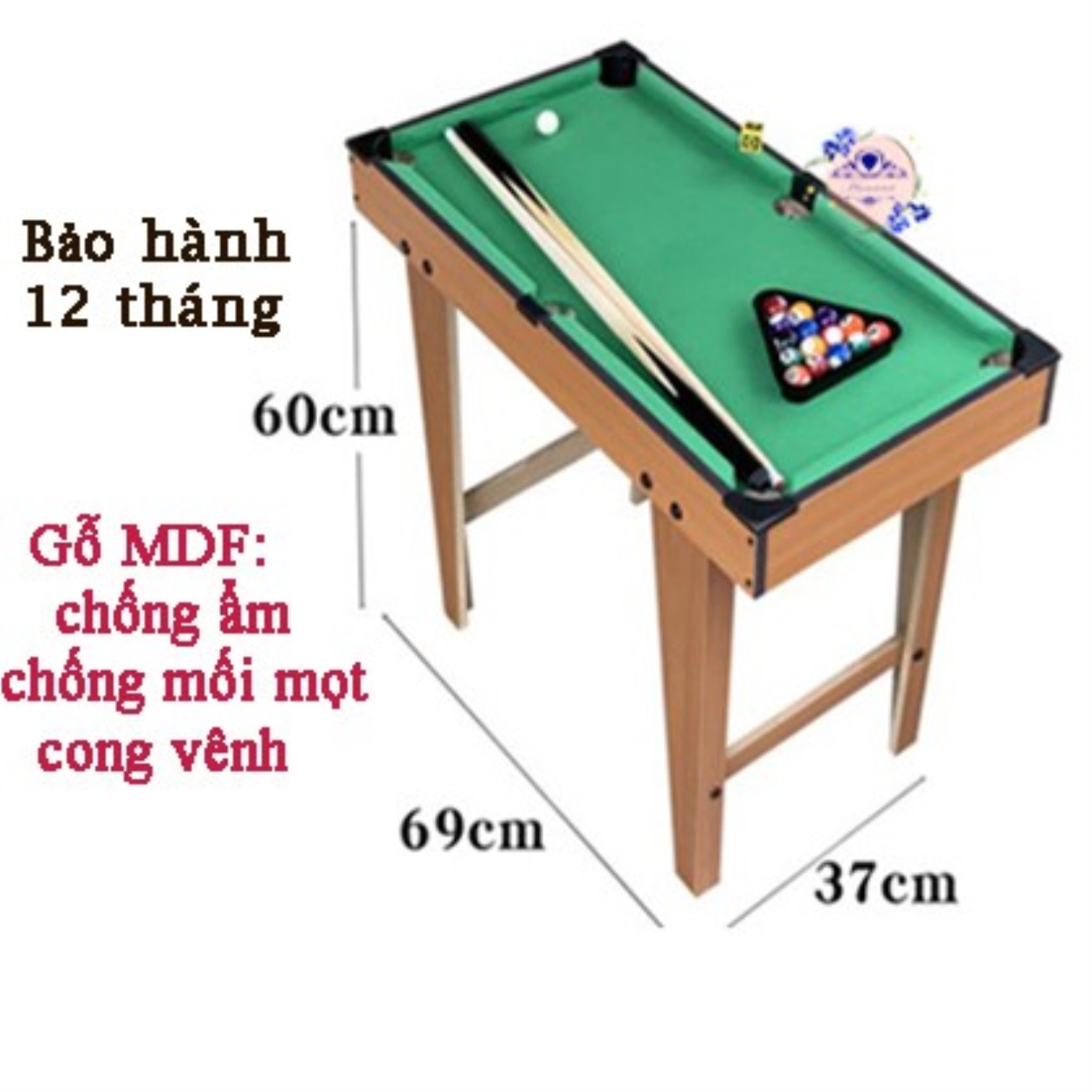 Bàn Bi A Mini Gỗ Cỡ Lớn Nhất 69x36 cm BH 12 tháng Nỉ Cao Cấp Bàn Bida Trẻ Em Bida Lỗ Đầy Đủ Phụ Kiện Hanana