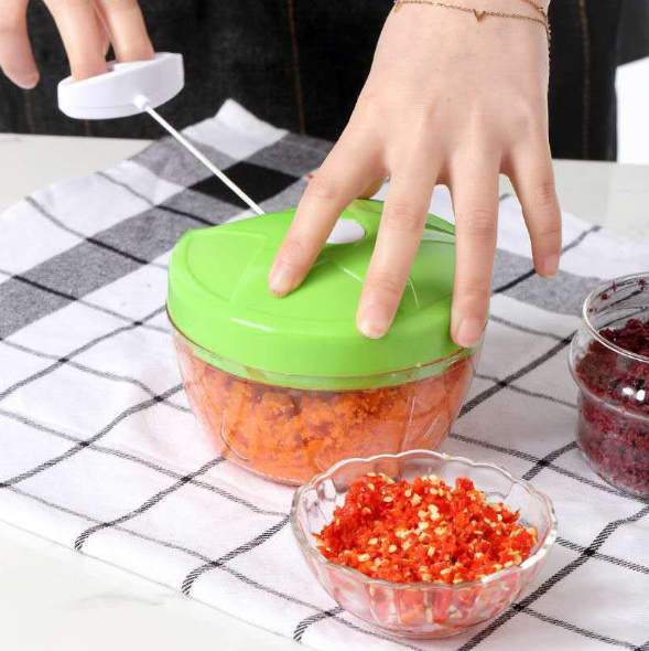 [HCM]Máy Xay Thịt  Xay Tỏi Ớt  Xay Rau Củ Quả Đa Chức Năng Bằng Tay Kéo 500ml 3 Chức Năng