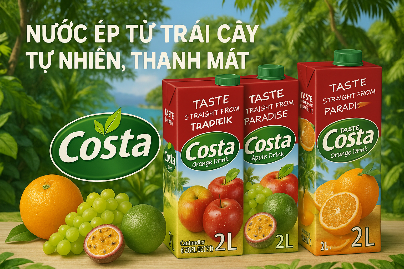 Nước ép trái cây COSTA 2L