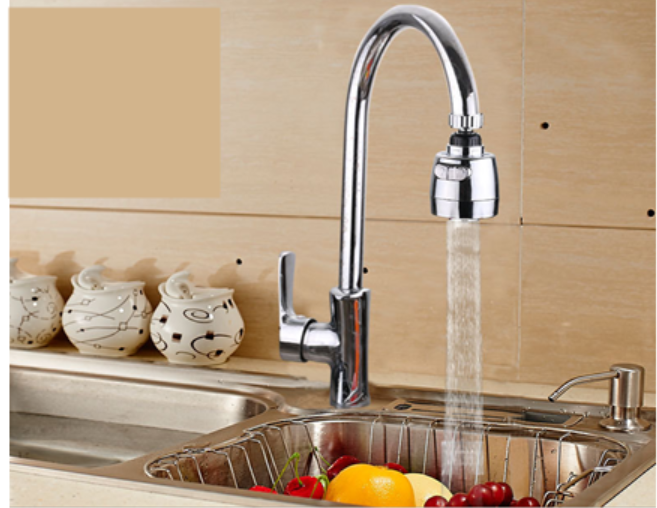 Đầu vòi tăng áp lực nước rửa bát xoay 360 độ bằng inox không gỉ ( vòi bạc)