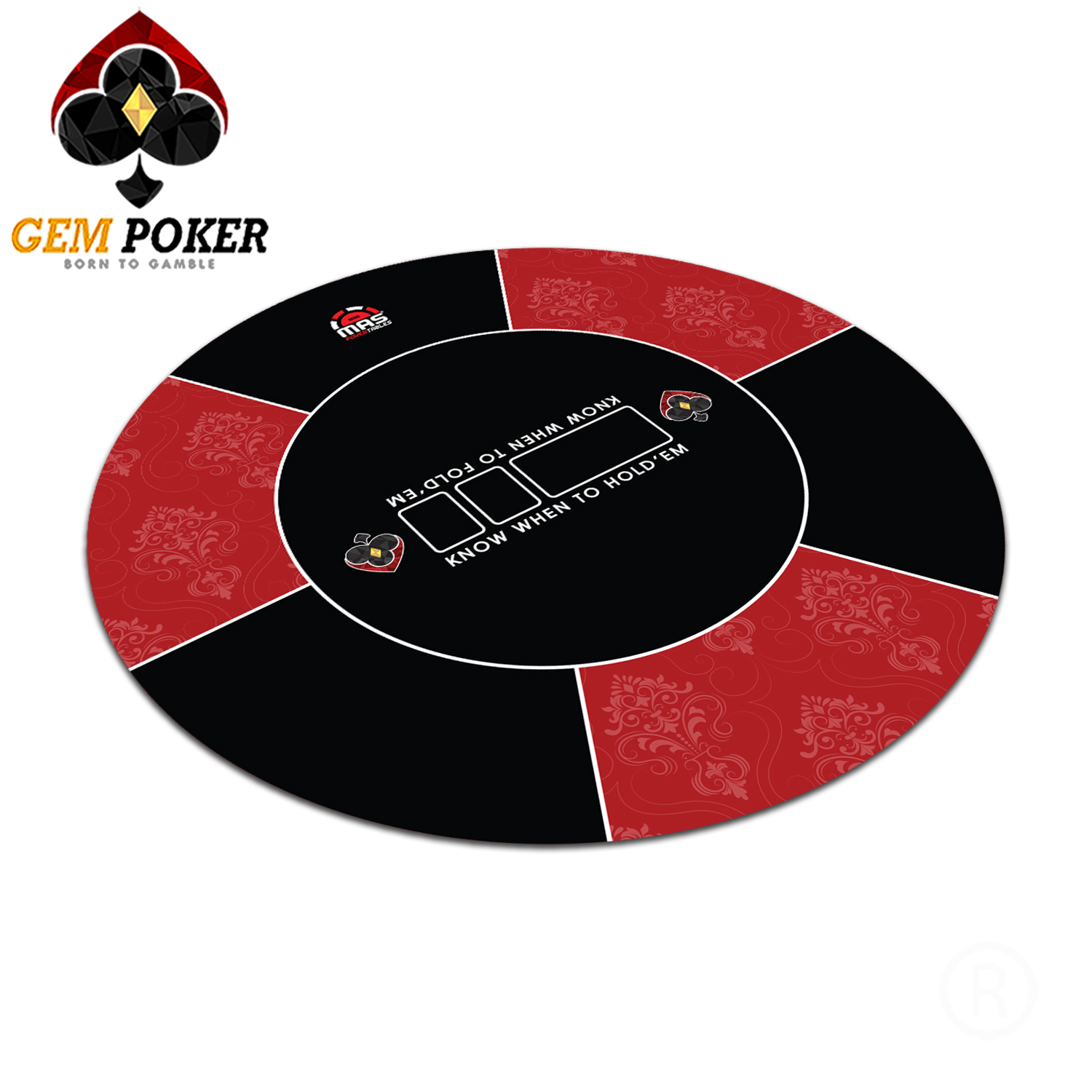 THẢM TRÒN POKER TEXAS GEM RED® CAO CẤP