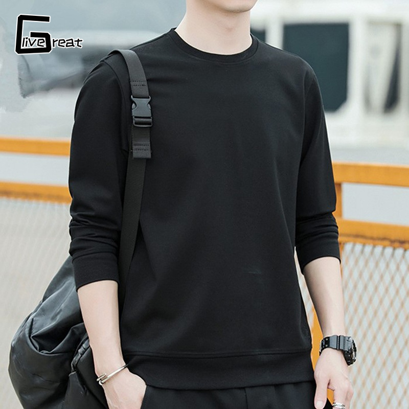 LIVE GREAT pullover long sleeve new trend designs wide version Korean for men pullovers thin sweater children's clothing ins clothes male