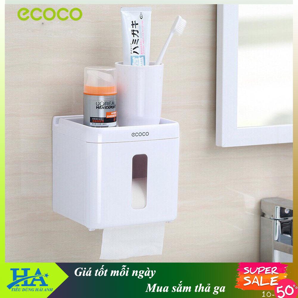 Hộp đựng giấy vệ sinh dán tường kiểu dáng sang trọng ECOCO, hộp đựng giấy vệ sinh, hộp đựng giấy cuộn vệ sinh có ngăn kéo GDLYA92