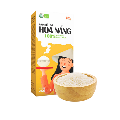 Gạo vàng lúa chín hữu cơ Hoa Nắng 2kg