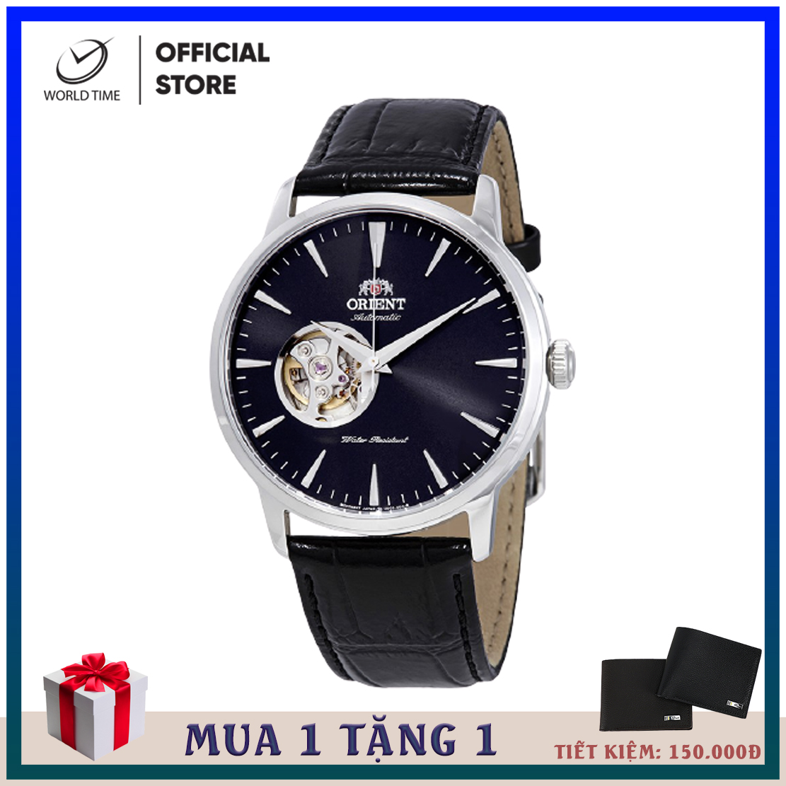 Đồng hồ nam dây da, Orient FAG02004B0 Automatic full hộp, túi, sổ bảo hành hãng, chống xước, chống nước