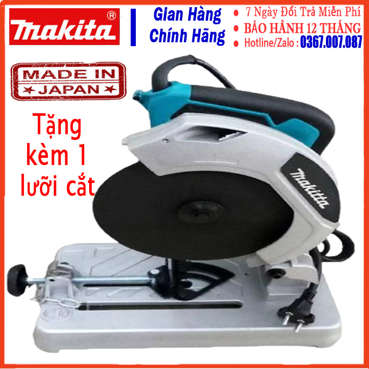Máy cắt sắt bàn Makita 185mm, công suất 1200w - Máy cắt sắt mini 185mm, máy cắt bàn Makita nhỏ gọn, sử dụng đá cắt 185mm - Bảo hành 12 tháng