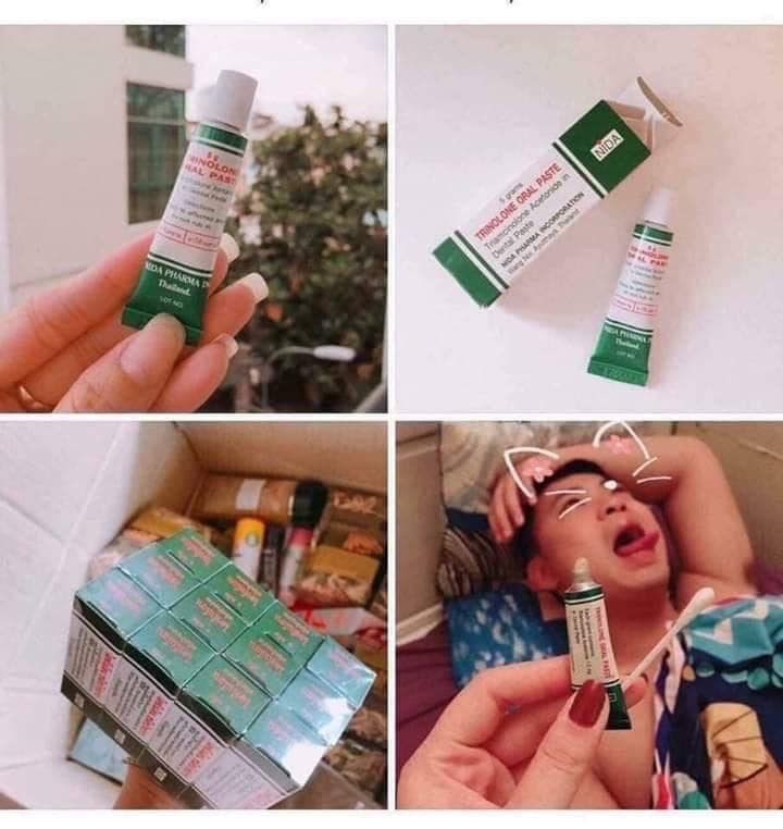 Kem bôi nhiệt miệng trinolone oral paste thái lan