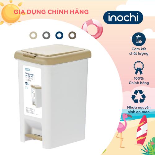 Thùng rác đạp chữ nhật Inochi- Hiro 15L