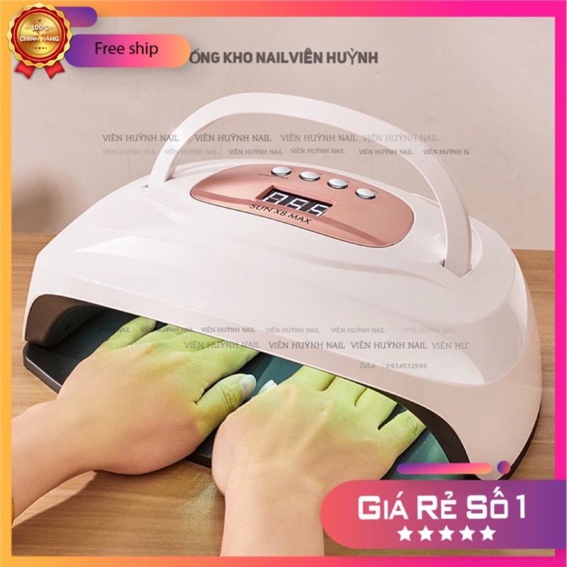 Máy hơ Sun X8 Max kích thước lớn gồm 57 bóng đèn - hơ được cả 2 tay hàng chính hãng loại 1