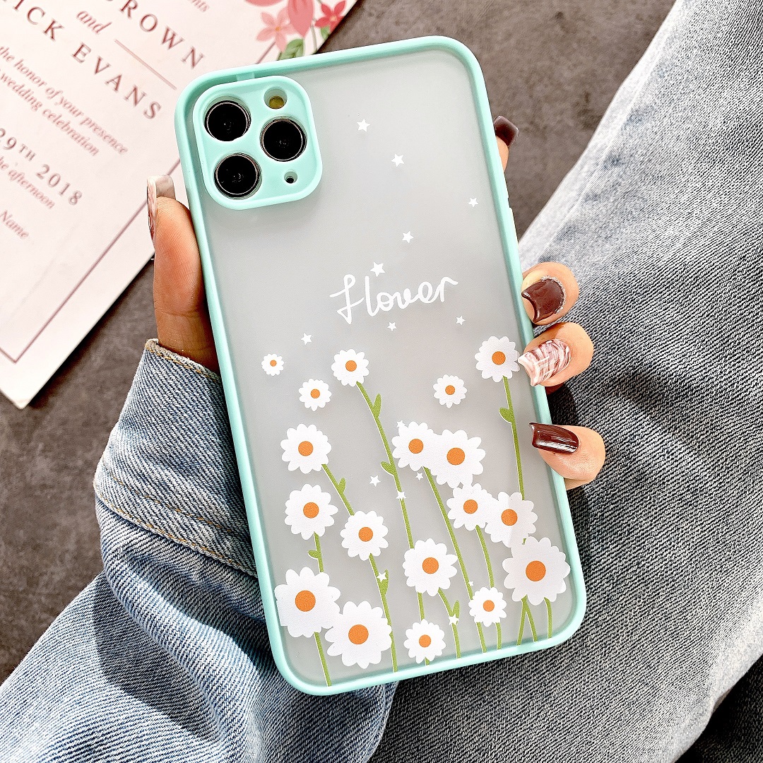Ốp Lưng Nhám Chống Sock, Va Đập Bảo Vệ Camera Flower Romantic