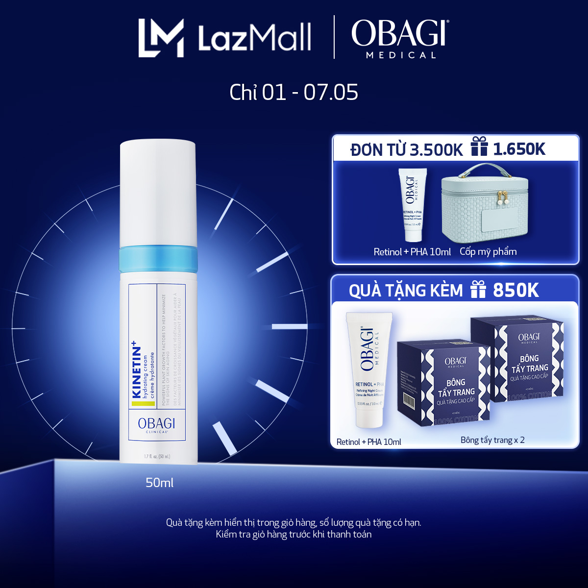 Kem dưỡng ẩm  phục hồi da Obagi Clinical Kinetin+ Hydrating Cream