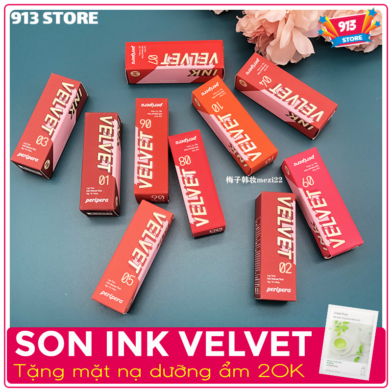 Peripera ink velvet màu mới, son môi ink vetlvet mới ra, son ink màu 02 , son ink velvet 01, son ink velvet 03 , son ink velvet 07, son ink velvet đỏ cam, son nước peripera, son nước ink velvet,, son lỏng ink velvet, son lỏng peripera