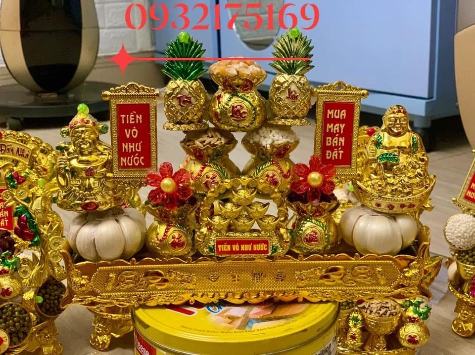Khay tỏi ngũ đậu - liễng đỏ size lớn