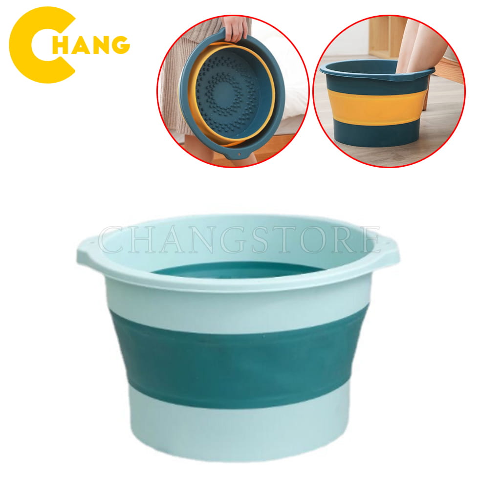 Bồn Ngâm Chân Gấp Gọn Mẫu Mới , Chậu Ngâm Chân Tròn Gấp Gọn Không Nắp , Xô Ngăn Chân Thiết Kế Nhiều Hạt Massge Chân Thư Giãn Giúp Giảm Tê Buốt