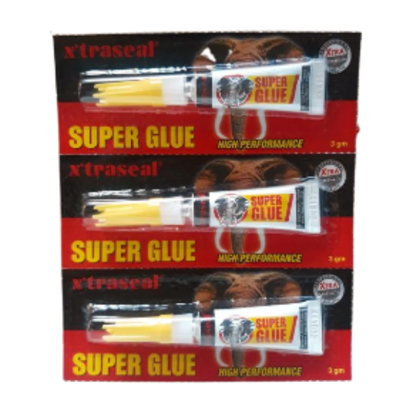 Keo con voi Super Glue 3gm, thương hiệu X'traseal , Keo siêu dính con voi Super Glue 3gm X'traseal nhập khẩu Malaisia, Keo dán đa năng Super Glue 3gm