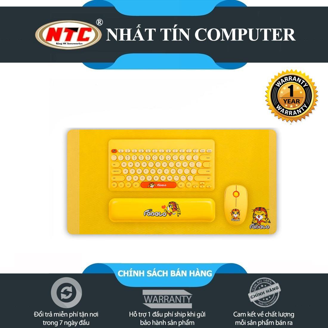 Bộ sản phẩm 4 món không dây phím chuột lót và kê tay FD LK586 (Vàng) - Hãng phân phối chính thức - Nhất Tín Computer