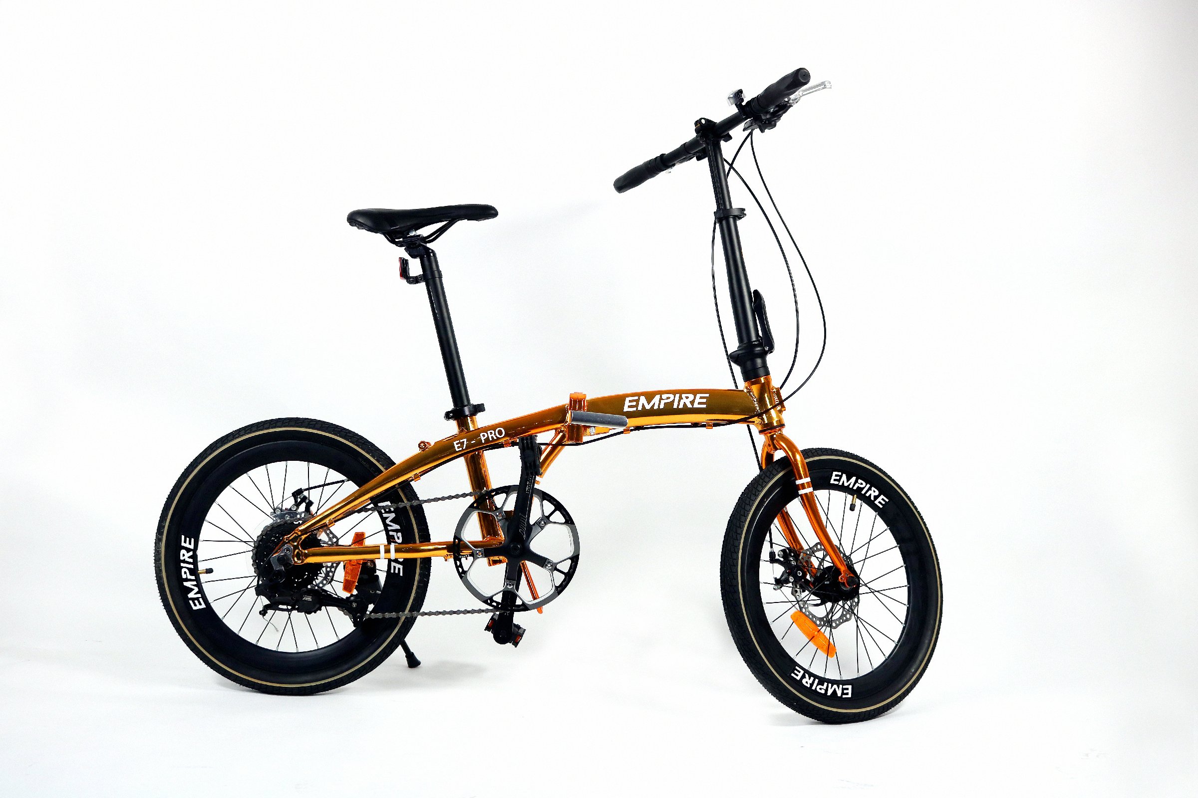 Xe đạp gấp khung nhôm cao Empire E7 Pro Gold