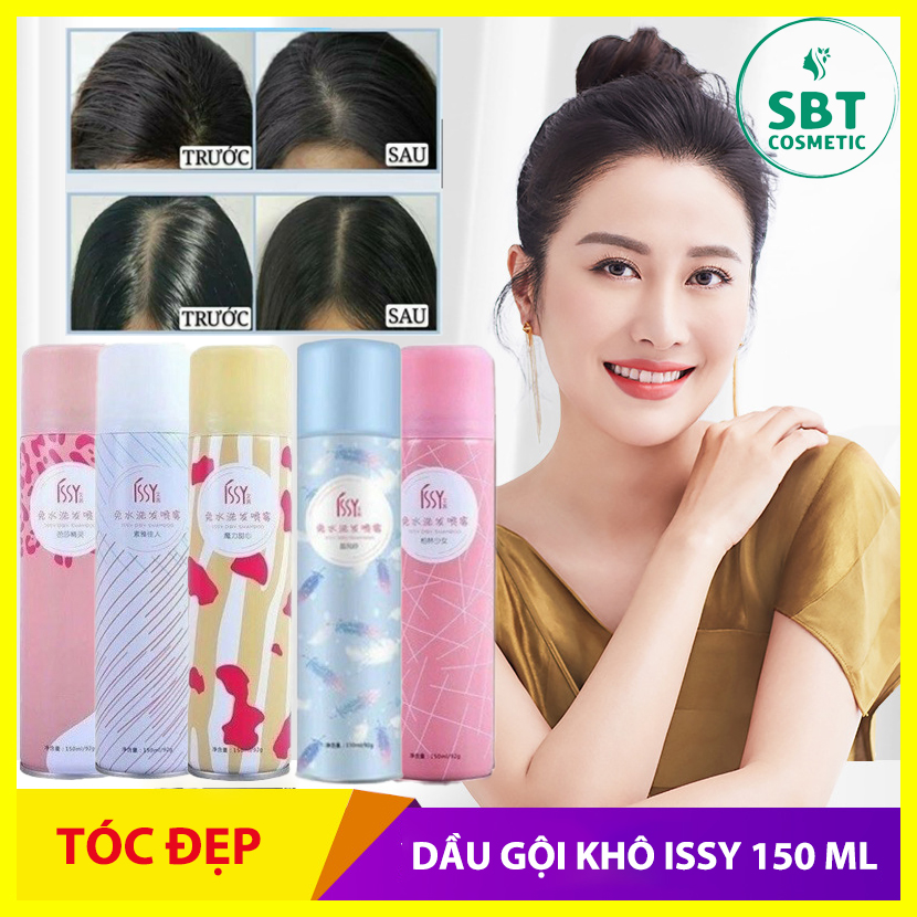 [HCM][SIÊU TIỆN LỢI] Dầu Gội Khô ISSY 150ml - Dạng Xịt Hương Thơm Dịu Nhẹ Giúp Tóc Đẹp Bồng Bềnh Giữ Nếp Kiềm Dầu