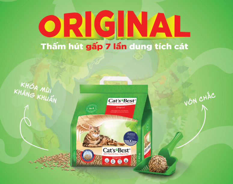 Cat's best original cát hữu cơ cho mèo bao 13kg