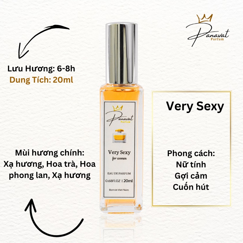 Tinh dầu thơm very sexy 20ml dạng xịt nước hoa nữ thơm lâu quyến rũ nồng nàn