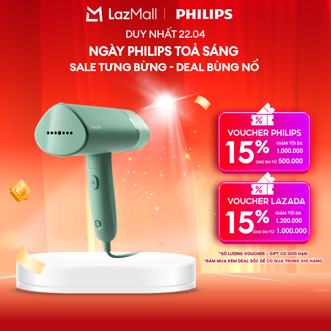 Bàn Ủi Hơi Nước Cầm Tay Philips STH3010/70 - Hàng Phân Phối Chính Hãng
